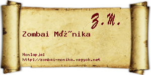 Zombai Mónika névjegykártya