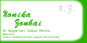 monika zombai business card